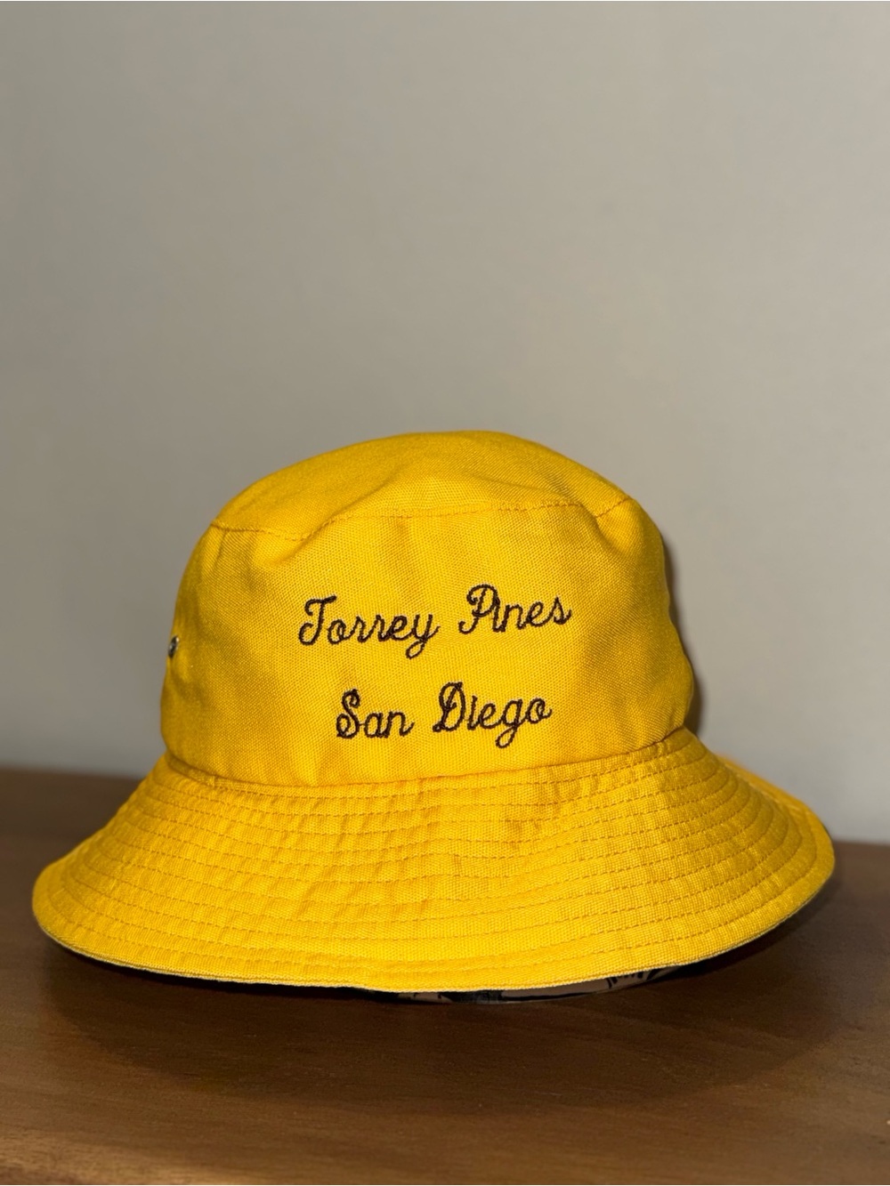 Torrey Pines San Diego Embroidered Yellow Kids Bucket Hat